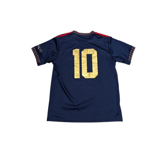 adidas AJAX Amsterdam Soccer Jersey Futbol Football Ziggo Away Gold Mens Medium - Picture 2 of 8